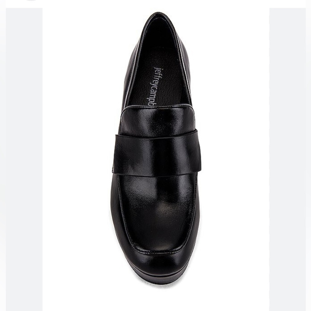 Jeffrey Campbell Black Platform Loafer Heels - Picture 4 of 13